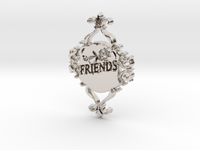 Special Friends Pendant  in Rhodium Plated Brass