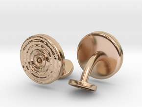 Ripple Cufflinks (pair) in 14k Rose Gold