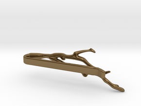 Branch Tie Clip in Polished Bronze