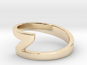Zee Ring in 14k Gold Plated Brass