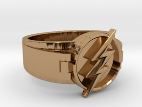 V2 Flash Ring Size 10, 19.80 mm in Polished Brass