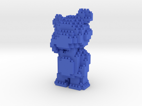 Teddy Bear - Nano Block in Blue Processed Versatile Plastic