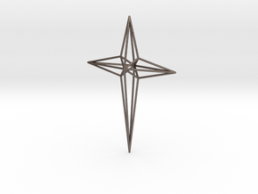 Star 7x5x1 D1 in Polished Bronzed Silver Steel