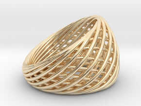 [Ring]Weave|Size8|18.1mm in 14k Gold Plated Brass