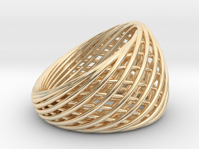 [Ring]Weave|Size9|18.9mm in 14k Gold Plated Brass