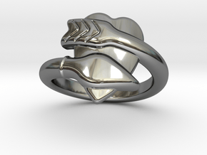 Cupido Ring 15 - Italian Size 15 in Fine Detail Polished Silver