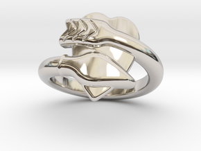Cupido Ring 15 - Italian Size 15 in Rhodium Plated Brass