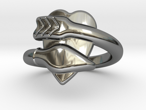 Cupido Ring 16 - Italian Size 16 in Fine Detail Polished Silver