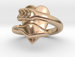 Cupido Ring 16 - Italian Size 16 in 14k Rose Gold Plated Brass