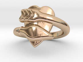 Cupido Ring 17 - Italian Size 17 in 14k Rose Gold Plated Brass