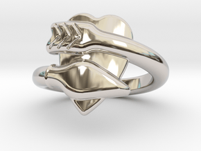 Cupido Ring 17 - Italian Size 17 in Rhodium Plated Brass
