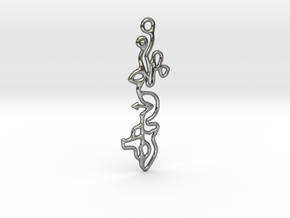 Abstract Pendant #2 (Confusion of Love) in Polished Silver