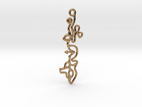 Abstract Pendant #2 (Confusion of Love) in Polished Brass