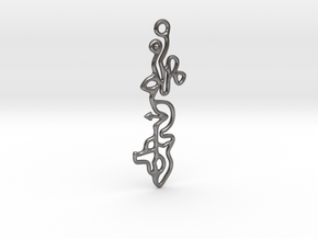Abstract Pendant #2 (Confusion of Love) in Polished Nickel Steel