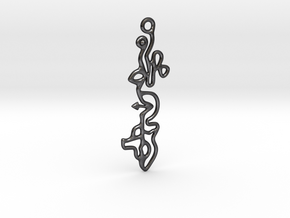 Abstract Pendant #2 (Confusion of Love) in Polished and Bronzed Black Steel
