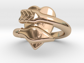 Cupido Ring 18 - Italian Size 18 in 14k Rose Gold Plated Brass