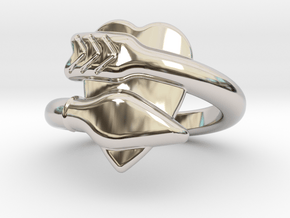 Cupido Ring 18 - Italian Size 18 in Rhodium Plated Brass