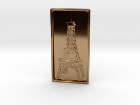 Eiffel Tower Bas-Relief in Polished Brass