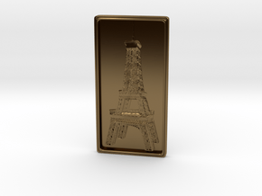 Eiffel Tower Bas-Relief in Polished Bronze