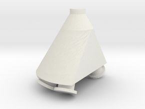 'S Scale' - 6 Duct - 10" 60 Deg. Flat Distributor in White Natural Versatile Plastic