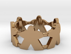 Meeple ring, several sizes in Polished Brass: 8 / 56.75