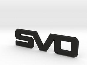 SVO Decklid Emblem for 2015+ Mustang Ecoboost in Black Natural Versatile Plastic