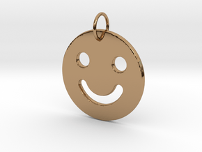 Happy-Face Pendant in Polished Brass