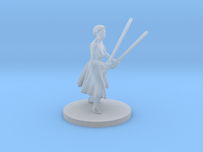 Irina with two lightsabers in Tan Fine Detail Plastic