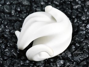 G3 Sculpture in White Processed Versatile Plastic: Medium