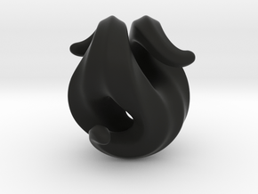 G3 Pendant (no bail) in Black Natural Versatile Plastic: Medium
