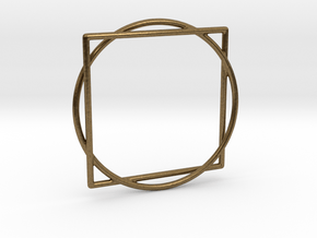 Squaring the Circle / Quadratur des Kreises in Natural Bronze