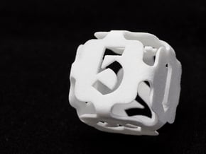 Big die 6 / d6 24mm / dice set in White Natural Versatile Plastic