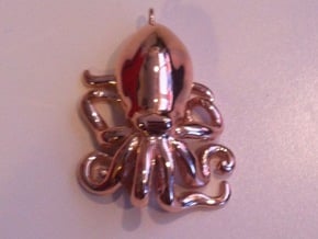 Octopus Pendant in 14k Rose Gold Plated Brass