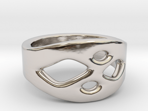 Frohr Design Ring Easy Style in Rhodium Plated Brass