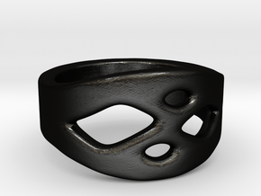 Frohr Design Ring Easy Style in Matte Black Steel
