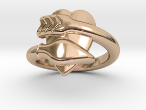 Cupido Ring 19 - Italian Size 19 in 14k Rose Gold Plated Brass