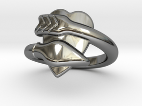 Cupido Ring 20 - Italian Size 20 in Fine Detail Polished Silver