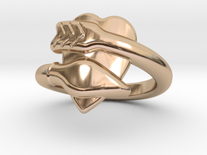 Cupido Ring 20 - Italian Size 20 in 14k Rose Gold Plated Brass
