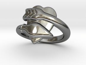 Cupido Ring 21 - Italian Size 21 in Fine Detail Polished Silver