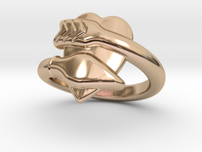 Cupido Ring 21 - Italian Size 21 in 14k Rose Gold Plated Brass