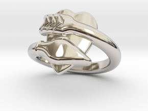 Cupido Ring 21 - Italian Size 21 in Rhodium Plated Brass