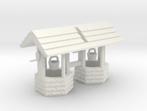Wishing Well Base Block01 'O' 48:1 Scale Qty (2) in White Natural Versatile Plastic