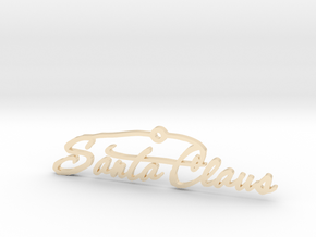 Santa Signature 1.2 in 14k Gold Plated Brass