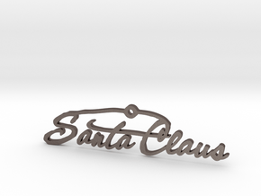 Santa Signature 1.2 in Polished Bronzed Silver Steel