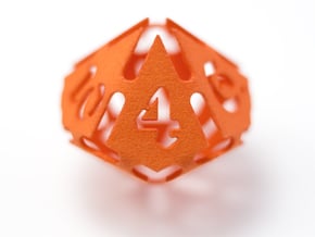 Big die 10 / d10 28mm / dice set in Orange Processed Versatile Plastic