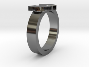 Wu Ring 17mm (Inner Diameter) in Fine Detail Polished Silver