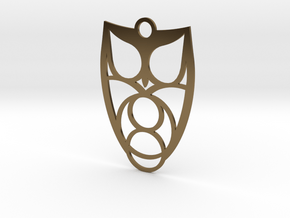 Owl #1 (thin version) in Polished Bronze