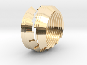 Custom 18mm inner diameter ring in 14k Gold Plated Brass