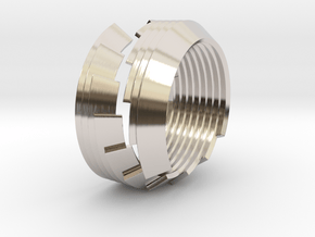 Custom 18mm inner diameter ring in Rhodium Plated Brass