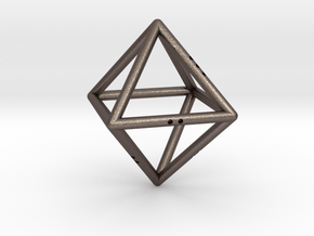 Octahedron in Polished Bronzed Silver Steel